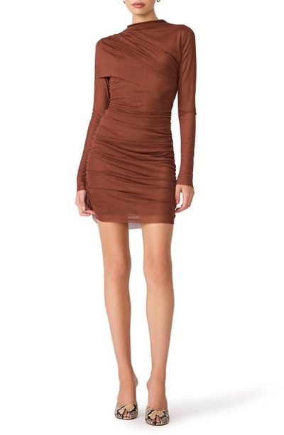 Steve Madden Steve Madden Catrina Ruched Mockneck Minidress