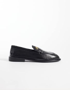 Steve Madden Steve Madden Chapters loafers in black crinkle leather