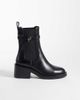 Steve Madden Steve Madden Charity mid ankle boots in black leather - 1