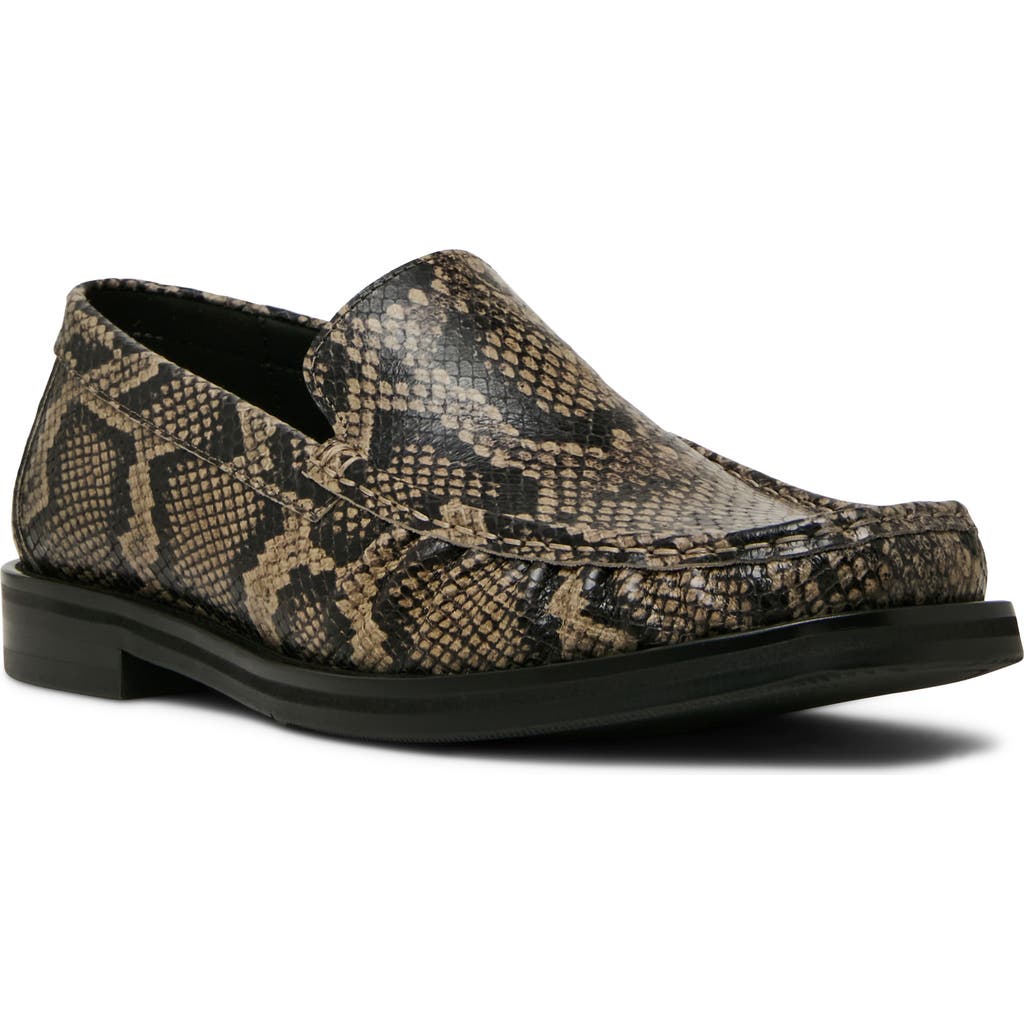 Steve Madden Steve Madden Chester Snake Embossed Leather Loafer