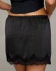 Steve Madden Steve Madden Cindi Lace Trim Satin Mini Skirt in Black, Women's at Urban Outfitters - 2