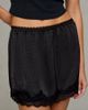 Steve Madden Steve Madden Cindi Lace Trim Satin Mini Skirt in Black, Women's at Urban Outfitters - 4