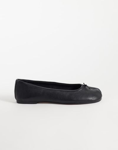 Steve Madden Steve Madden Cipher split toe ballet flats in black leather