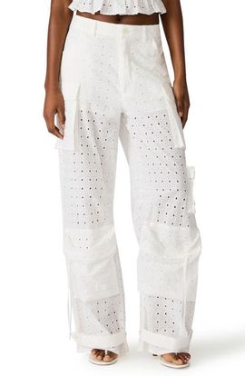 Steve Madden Steve Madden Cotton Eyelet Cargo Pants