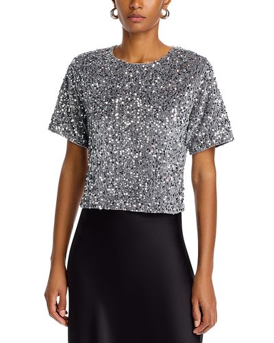 Steve Madden Steve Madden Cressa Sequined Velvet Top