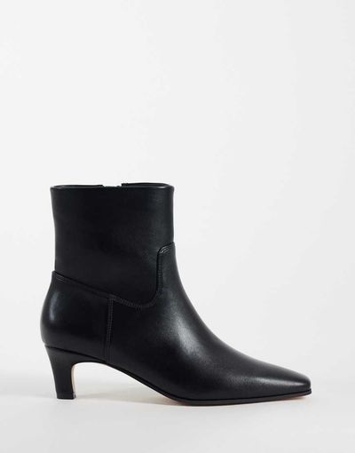 Steve Madden Steve Madden Davis kitten heel mid ankle boots in black
