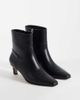 Steve Madden Steve Madden Davis kitten heel mid ankle boots in black - 2