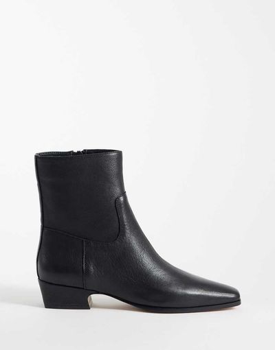 Steve Madden Steve Madden Dusty flat mid-ankle boots in black leather