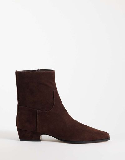 Steve Madden Steve Madden Dusty flat mid-ankle boots in chocolate suede-Brown
