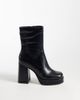 Steve Madden Steve Madden Echos platform high ankle boots in black leather - 1