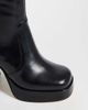 Steve Madden Steve Madden Echos platform high ankle boots in black leather - 3