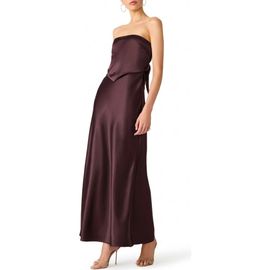 Steve Madden Steve Madden Elaia Satin Tie Back Strapless Dress