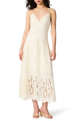 Steve Madden Steve Madden Eleanora Openwork Deep V-Neck Midi Dress