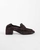 Steve Madden Steve Madden Estee heeled square toe loafers in brown suede - 1