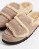 Steve Madden Steve Madden faux shearling clogs in mushroom-Neutral - 3