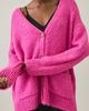 Steve Madden Steve Madden Finley Oversized V-Neck Cardigan in Rose Violet, Women's at Urban Outfitters - 2