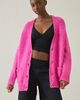 Steve Madden Steve Madden Finley Oversized V-Neck Cardigan in Rose Violet, Women's at Urban Outfitters - 3