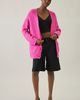 Steve Madden Steve Madden Finley Oversized V-Neck Cardigan in Rose Violet, Women's at Urban Outfitters - 5