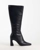 Steve Madden Steve Madden Flares-H block heel pointed toe knee boots in black - 1