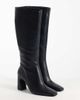 Steve Madden Steve Madden Flares-H block heel pointed toe knee boots in black - 2