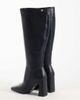 Steve Madden Steve Madden Flares-H block heel pointed toe knee boots in black - 4