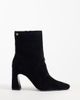 Steve Madden Steve Madden Flares heeled high ankle boots in black suede - 1