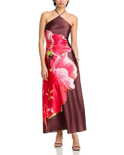 mini fall wedding guest dresses Sadie & Sage Floral Satin Mini Dress main image 0
