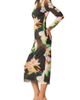 Steve Madden Steve Madden Floral Long Sleeve Mesh Midi Dress - 2