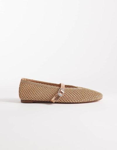 Steve Madden Steve Madden Gayla woven ballet flats in rose gold