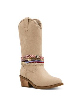 Steve Madden Steve Madden Girls' Ember Embellished Stacked Heel Boots Little Kid, Big Kid