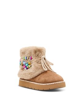 Steve Madden Steve Madden Girls' Jpuff Cozy Faux Fur Lined Booties Toddler, Little Kid, Big Kid