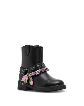 Steve Madden Steve Madden Girls' Teal Scarf Braided Chain Boots Little Kid, Big Kid