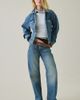 Steve Madden Steve Madden Henrietta Denim Trucker Jacket in Tinted Denim, Women's at Urban Outfitters - 4