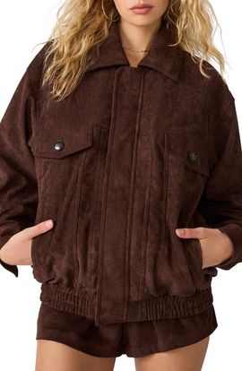 Steve Madden Steve Madden Henson Faux Suede Bomber Jacket