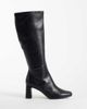 Steve Madden Steve Madden Holly block heeled knee boots in black leather - 1