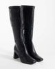 Steve Madden Steve Madden Holly block heeled knee boots in black leather - 2