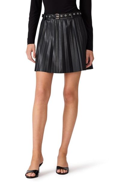 Steve Madden Steve Madden Isha Pleated Faux Leather Miniskirt
