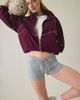Steve Madden Steve Madden Jacey Piped Oversized Track Jacket in Deep Fig, Women's at Urban Outfitters - 4