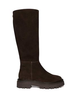 Steve Madden Steve Madden Kaja chunky knee boots in brown suede leather