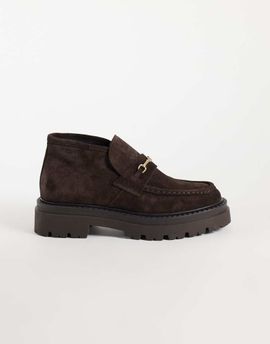 Steve Madden Steve Madden Karima chunky suede high top loafers in brown suede