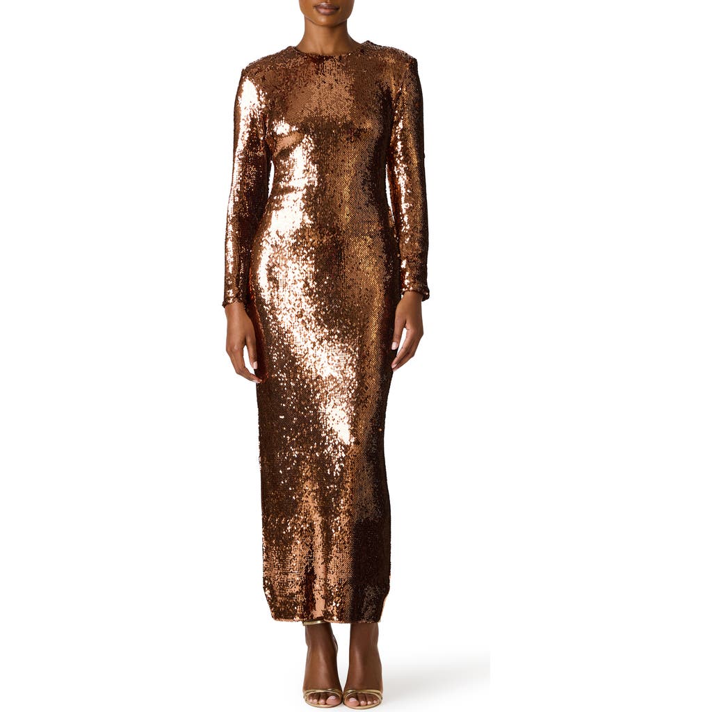 Steve Madden Steve Madden Kayson Sequin Long Sleeve Gown