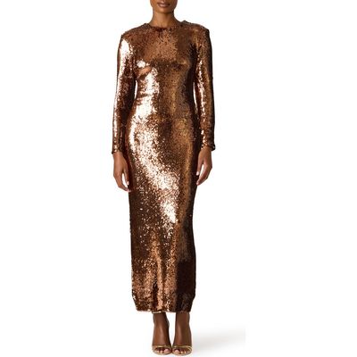 Steve Madden Steve Madden Kayson Sequin Long Sleeve Gown