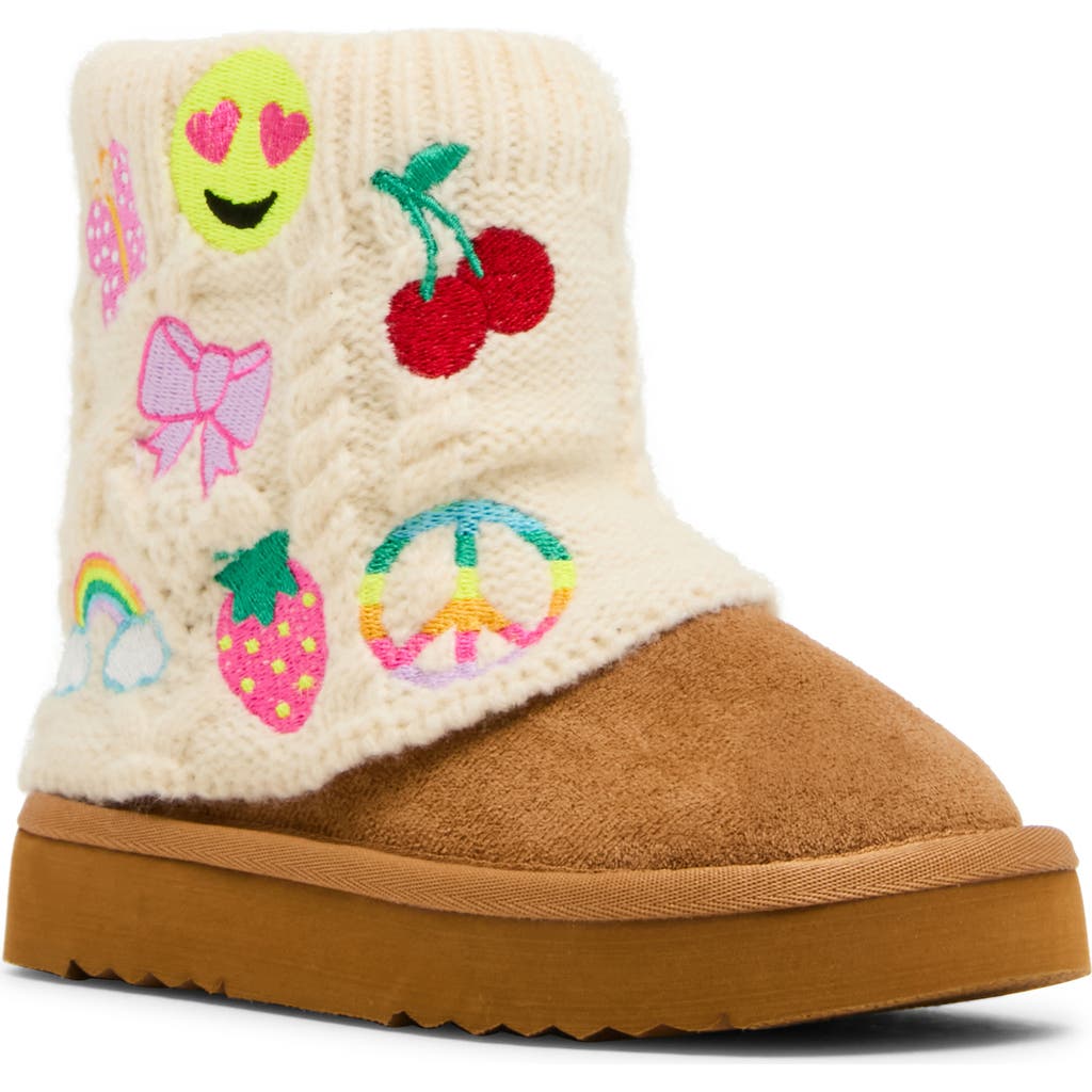 Steve Madden Steve Madden Kids' Cozy Embroidered Knit Boot