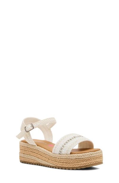 Steve Madden Steve Madden Kids' Jkiko Espadrille Ankle Strap Platform Wedge Sandal