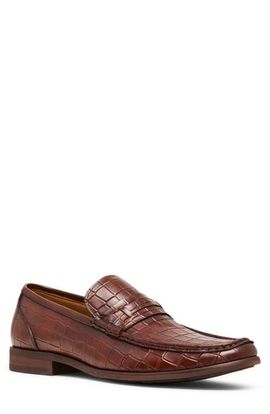 Steve Madden Steve Madden Kline Croc Embossed Penny Loafer