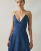 Steve Madden Steve Madden Lace-Up Open Back Seamed Denim Mini Dress in Tinted Denim, Women's at Urban Outfitters - 1