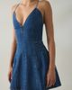 Steve Madden Steve Madden Lace-Up Open Back Seamed Denim Mini Dress in Tinted Denim, Women's at Urban Outfitters - 4