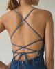 Steve Madden Steve Madden Lace-Up Open Back Seamed Denim Mini Dress in Tinted Denim, Women's at Urban Outfitters - 5