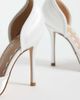 Steve Madden Steve Madden Larina ballet-inspired square-toe heeled pumps with satin straps in ivory satin-White - 4