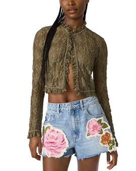 Steve Madden Steve Madden Linden Lace Long Sleeve Cardigan